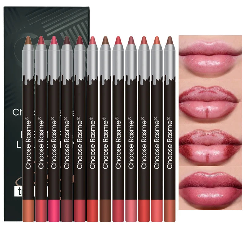 12-Color Matte Lip Liner Set | Lip Pencil Gift Set | Braviixx