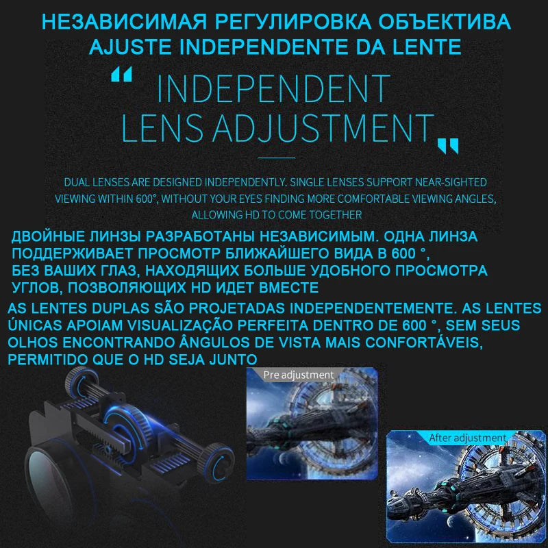 VR Headset with Built-In Headphones | 3D Virtual Reality Glasses for Smartphones | Braviixx