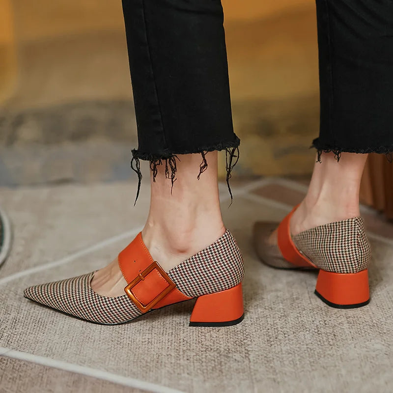 Mary Jane Shoes Woman Fashion 2026 Spring Brand Design Women Pumps High Heels Femme Pointed Toe Party Ladies Shoes Heels Women