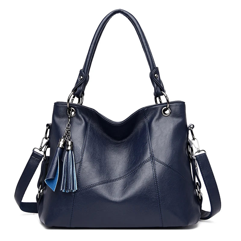 Tassel PU Shoulder Bag | Multi-Compartment Handbag | Braviixx