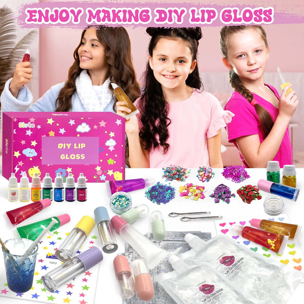 70-Piece DIY Lip Gloss Making Kit | Bases, Pigments & Filling Tools | Braviixx