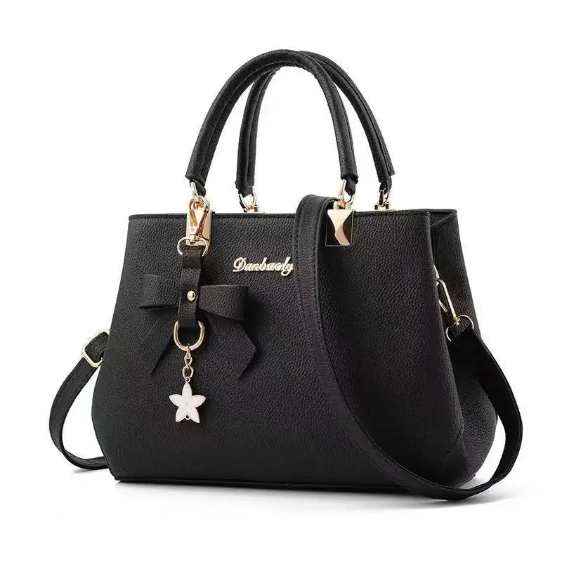 Women's Bow-Detail Handbag | Textured PU | Braviixx