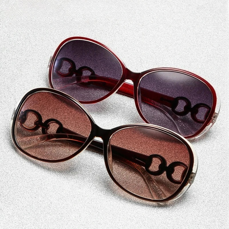 Women's Oversized Oval Luxury Sunglasses | UV400 · Gradient Lens · Silver Chain Hinge | 4 Colours | Braviixx