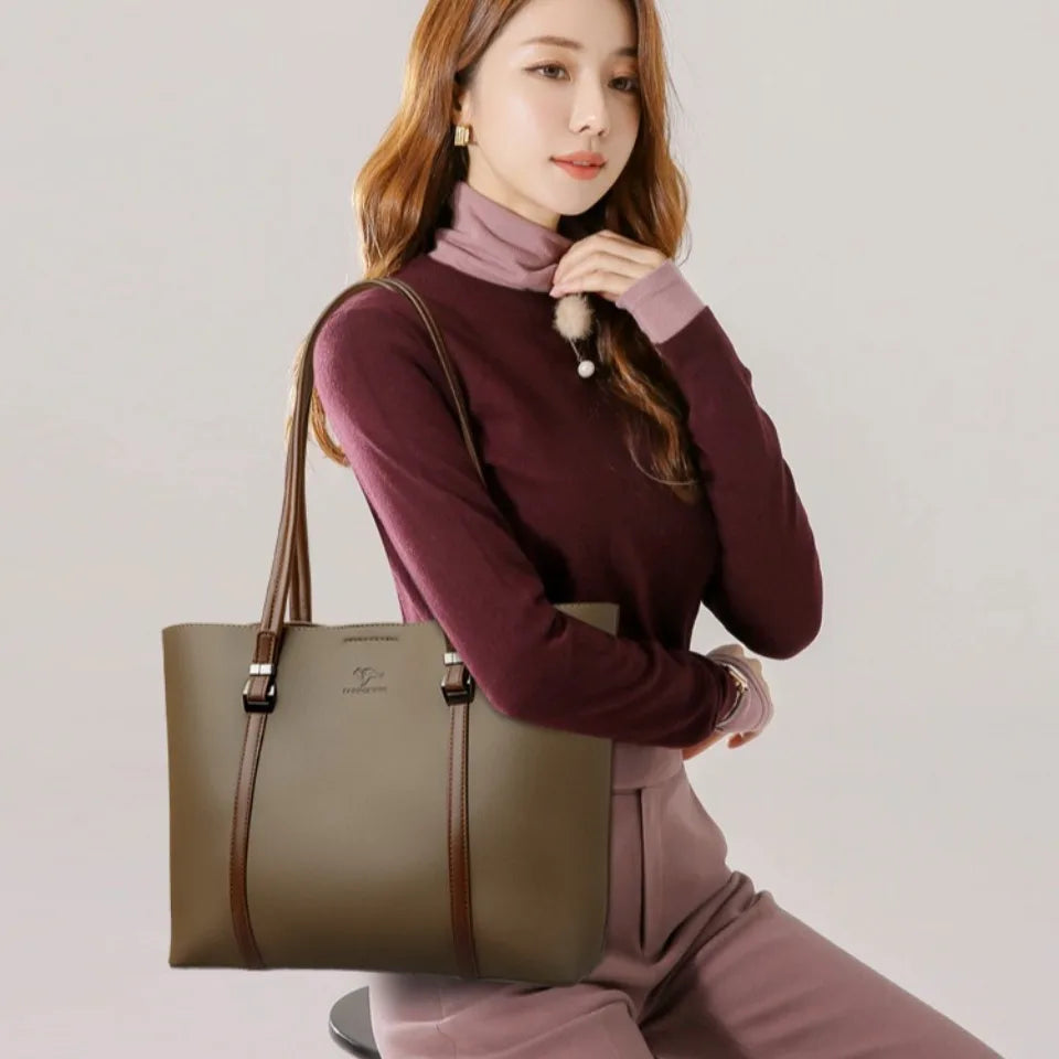 Shoulder Tote Bag | Twin Handles & Zip Closure | Braviixx