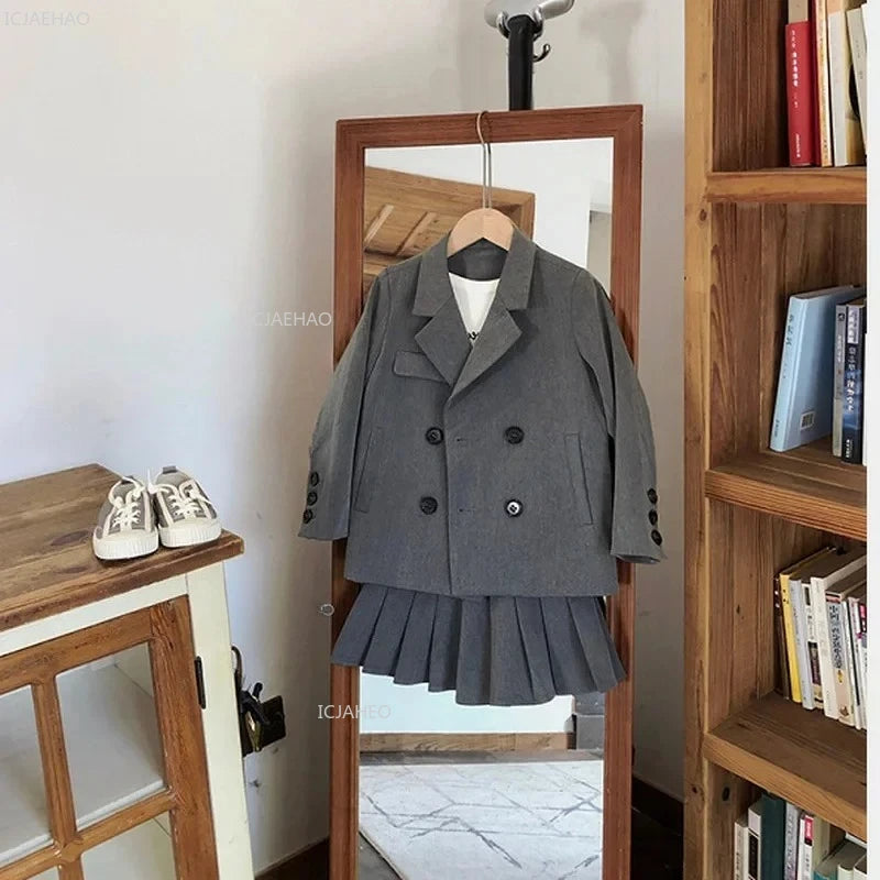 Kids’ Double-Breasted Formal Blazer | Braviixx