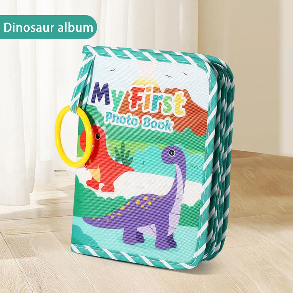 Baby Photo Album | Soft Cloth Cover, Mirror & Hanging Ring | Braviixx