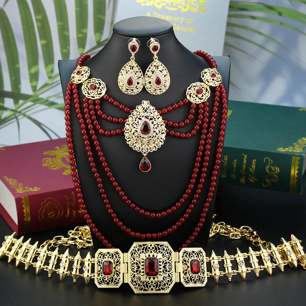 Layered Bead Caftan Jewellery Set | Braviixx