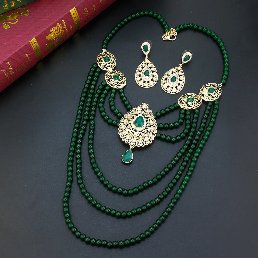 Layered Bead Caftan Jewellery Set | Braviixx