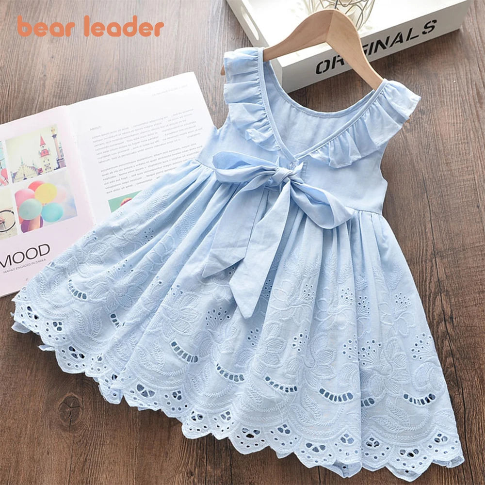 Girls' Cotton A-Line Party Dress | Sleeveless Kids Dress 2T–6T | Braviixx