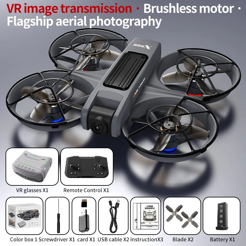 4K Camera Drone with FPV Goggles or Screen Remote | Brushless Quadcopter | Braviixx