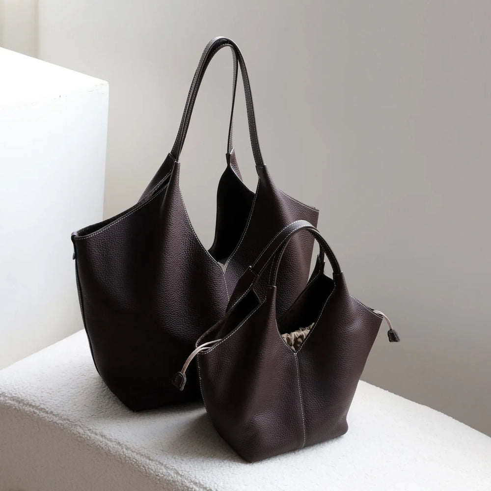 Women's Soft Textured Tote Bag | Two Sizes | Braviixx
