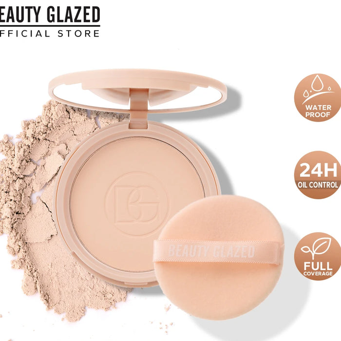 Oil Control Matte Pressed Face Powder | Long Lasting Flawless Setting Powder with Mirror | Braviixx
