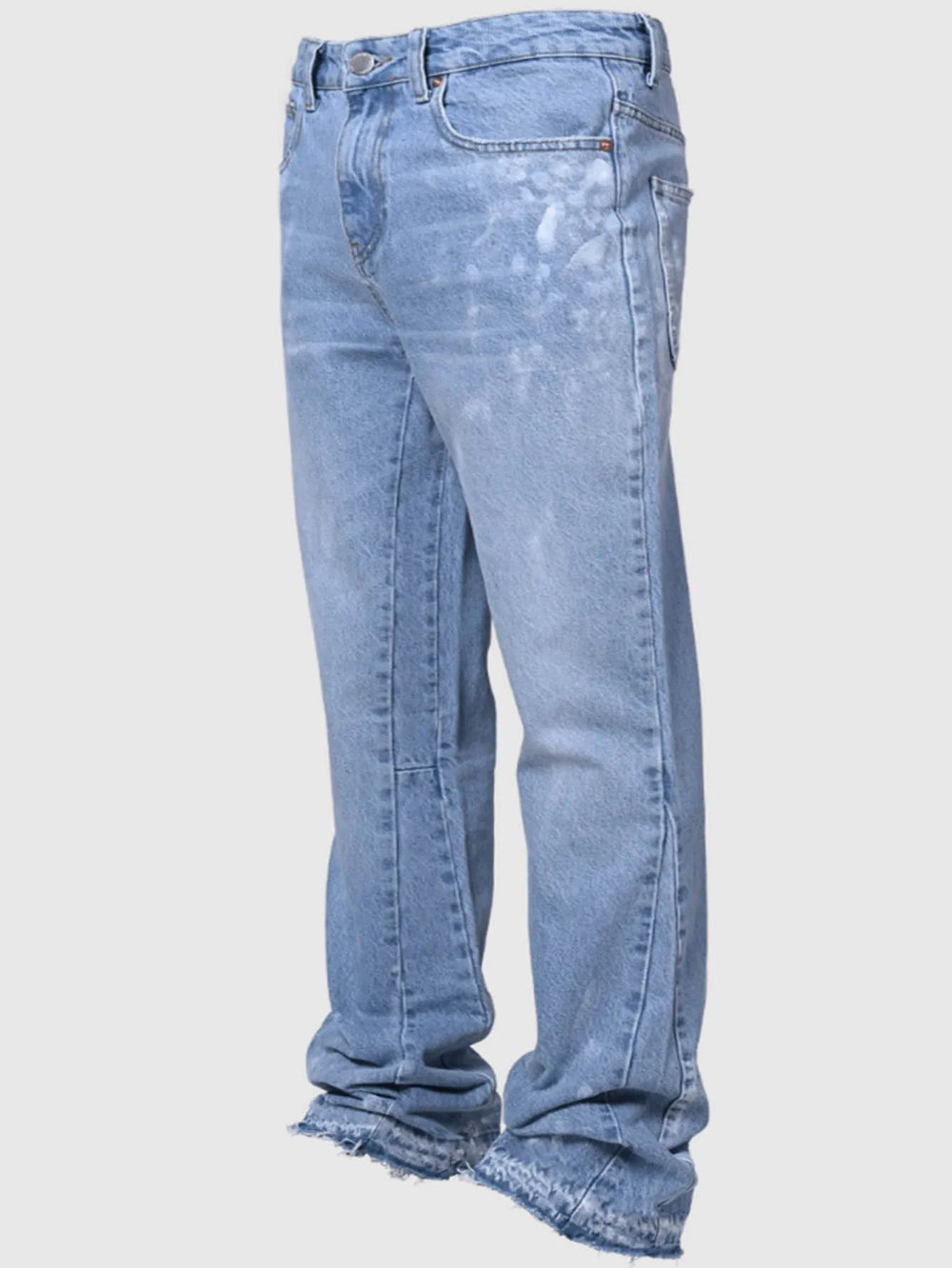 2025 Jeans Men Vintage Straight Pants Mid Waist Stretch Distressed Washed Pockets Button Basics Trousers 2025 Streetwear Denims