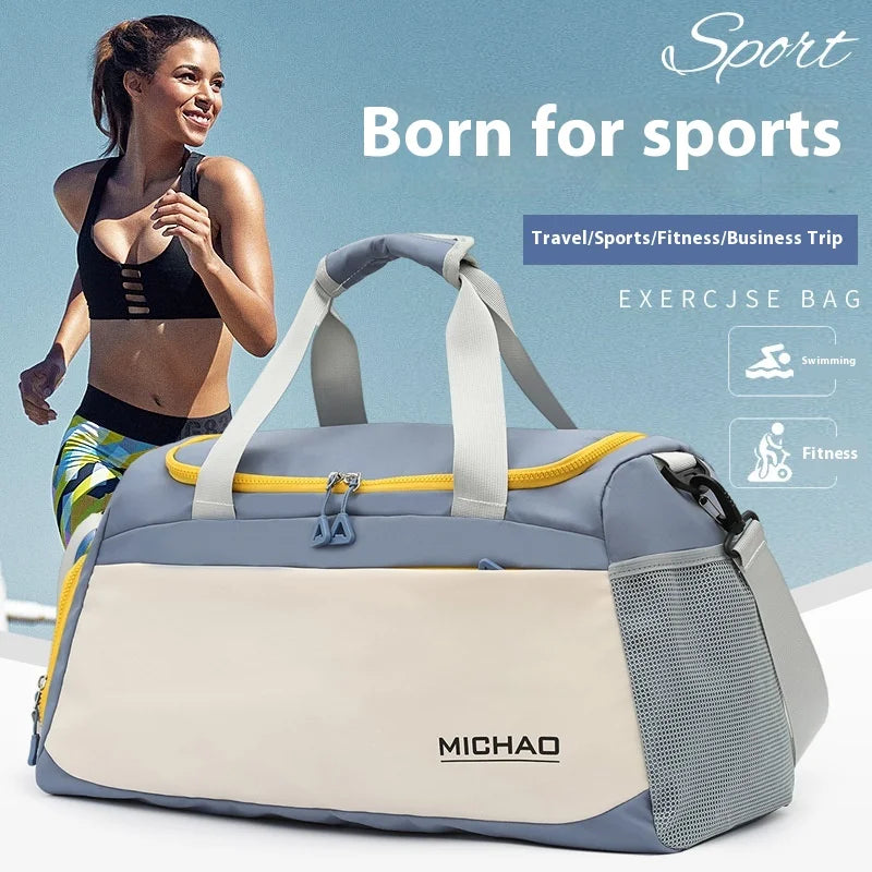 Colourblock Gym Duffel Bag | Separate Shoe Compartment | Braviixx