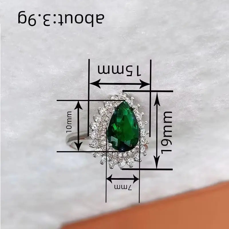 Water-Drop Zircon-Style Ring | Braviixx