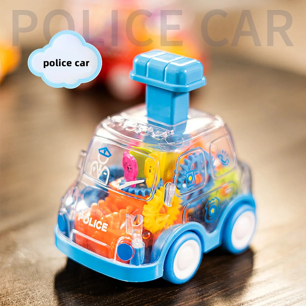 Transparent Gear Press-and-Go Toy Car | Braviixx