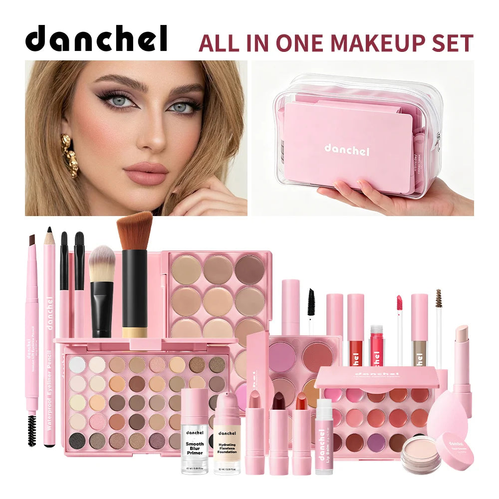 All-in-One Makeup Kit | 40-Color Palette, Blush, Lips & Tools | Braviixx