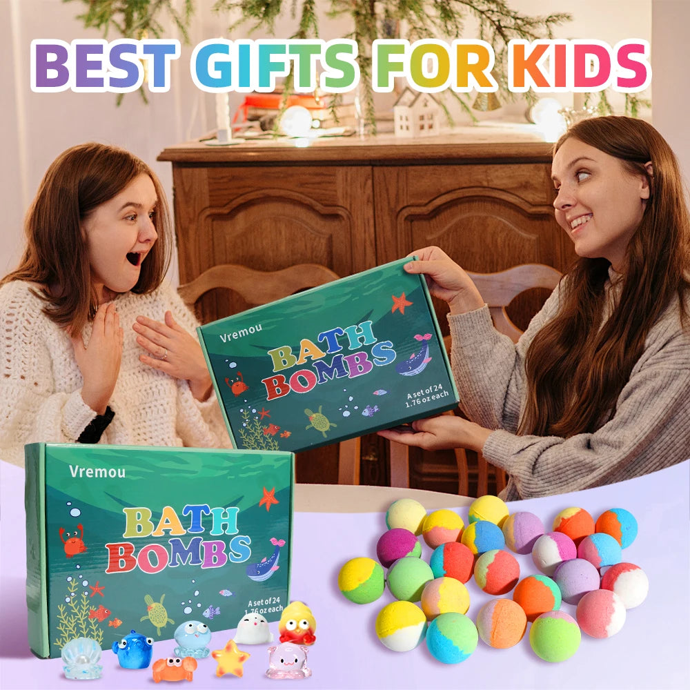 24-Piece Kids' Bath Fizz Set | Braviixx