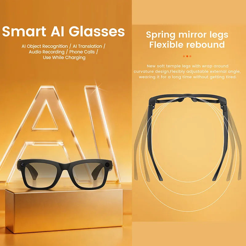 8MP AI Camera Smart Glasses with Bluetooth Calling | Braviixx