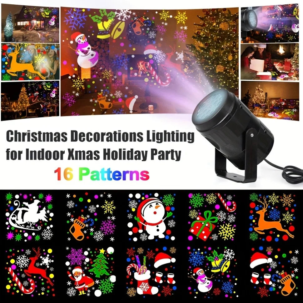 Christmas LED Projector | 16 Festive Patterns & USB Power | Braviixx