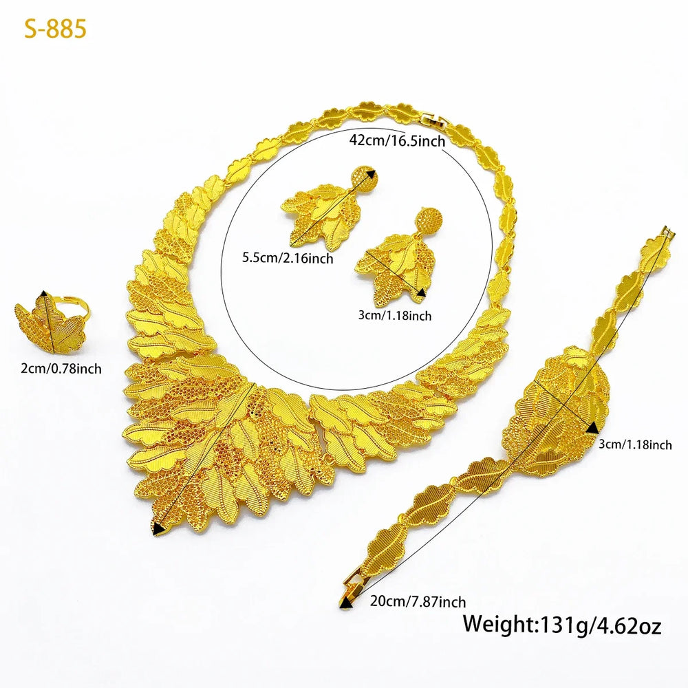 Women's Gold-Tone Jewellery | Floral Necklace & Matching Set Options | Braviixx