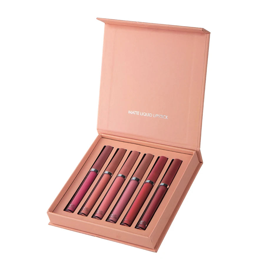 6-Color Matte Liquid Lipstick Set | Gift Box | Braviixx