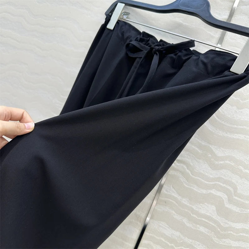 Women's pants New low waisted loose straight leg pants for the summer of 2026 Wool blend women's suit pants y2k casual pants