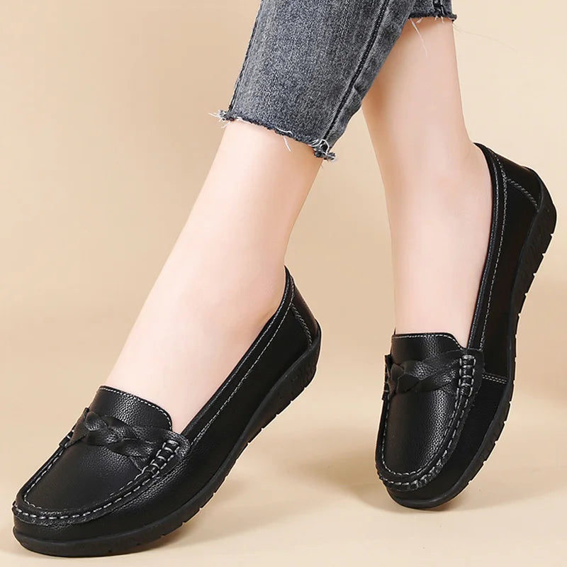 Braided-Detail Loafers | Round-Toe Slip-On Shoes | Braviixx