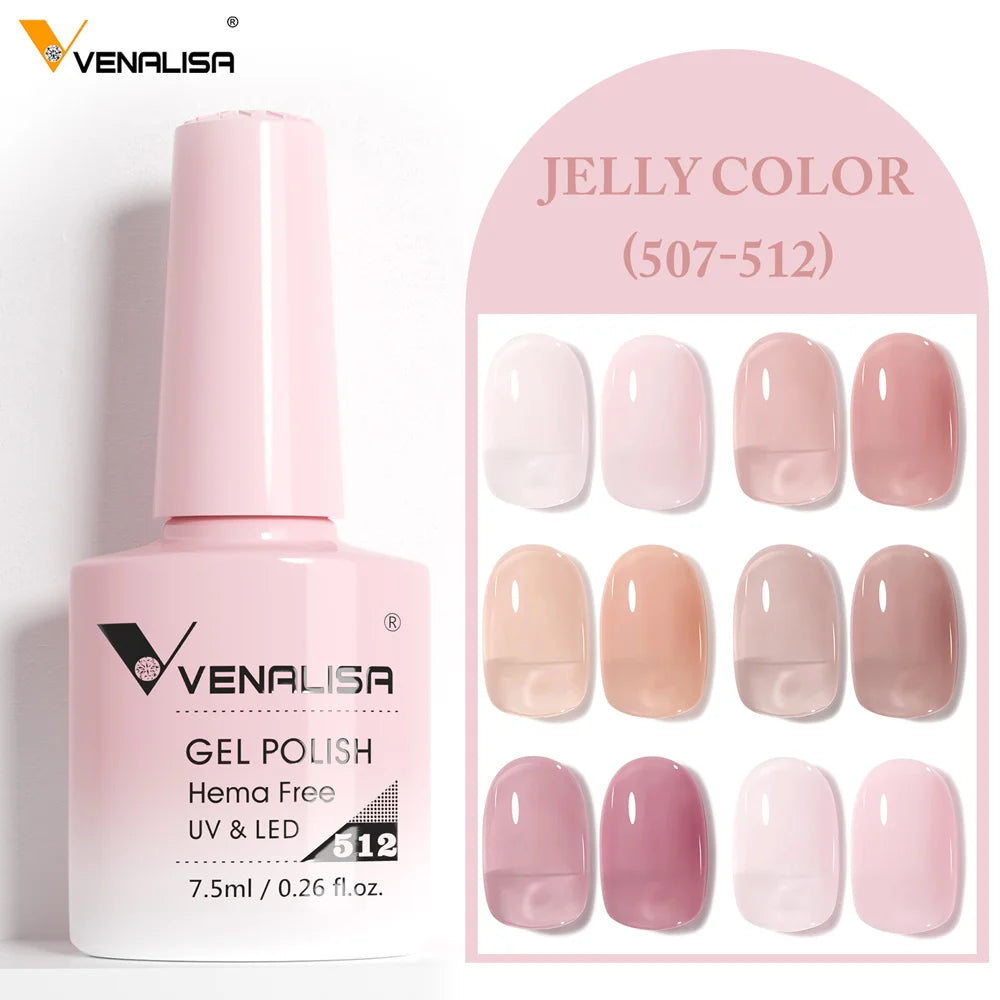6-Piece UV/LED Gel Nail Polish Kit | 14 Color Sets | Braviixx