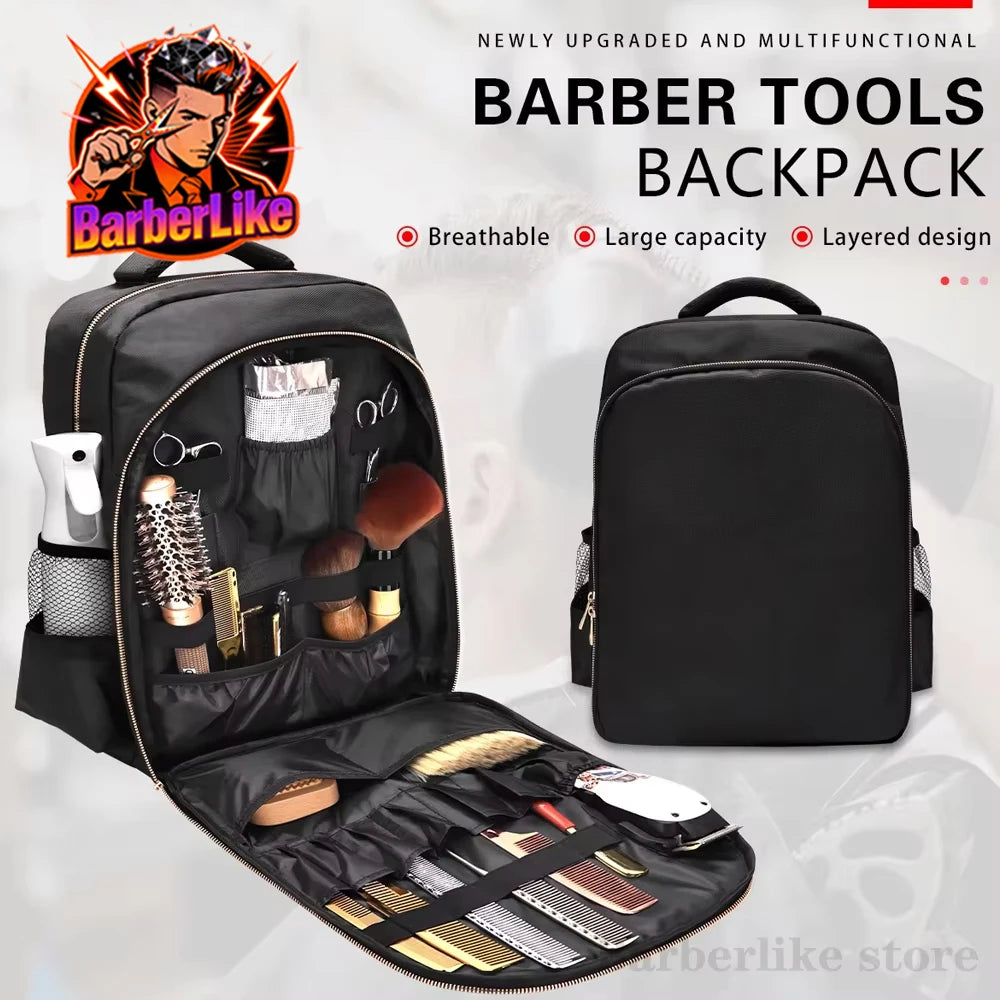 Barber Tool Backpack | Fold-Open Organiser & Mesh Pockets | Braviixx