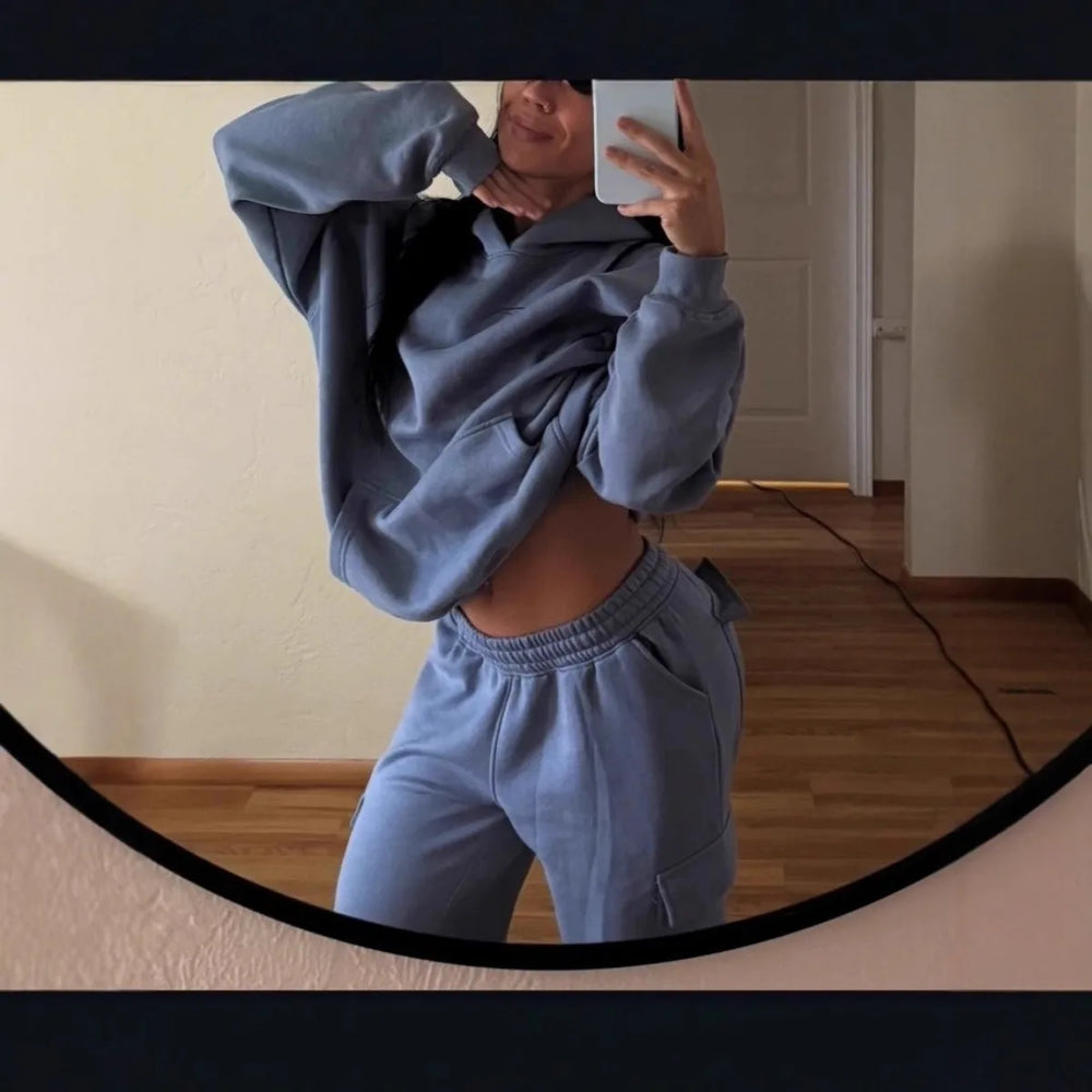 2026 Women‘s Wide Leg Cargo Pants Elastic Waistband with Large Pockets Casual Fitness Sportswear Y2k Long Pants