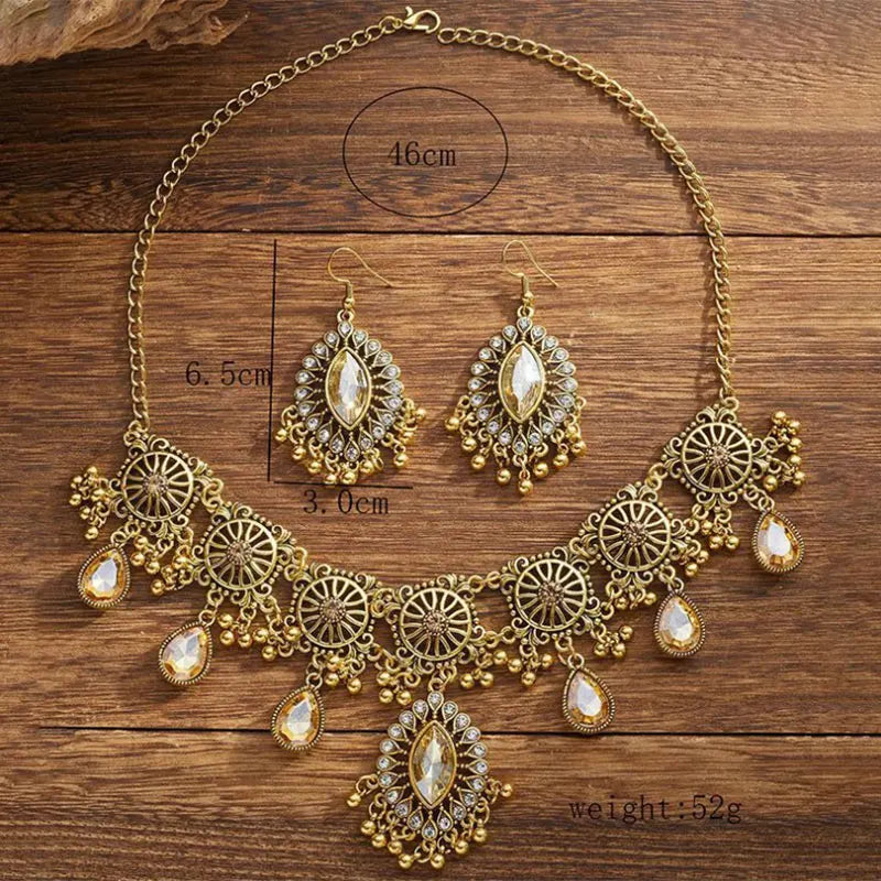 Vintage-Inspired Necklace & Earrings Set | Braviixx