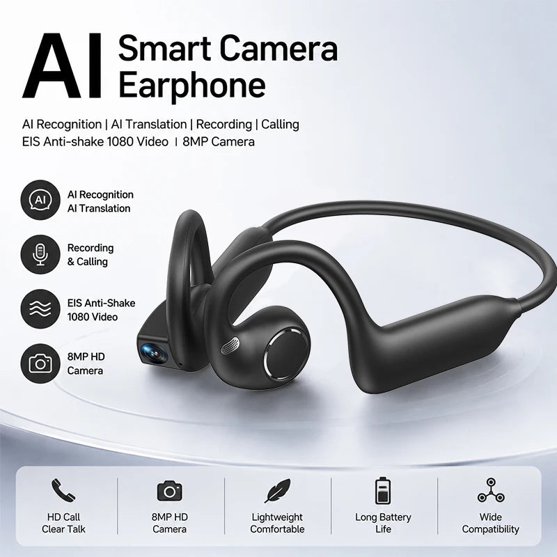Camera Open-Ear Earphones with AI Translation | Braviixx