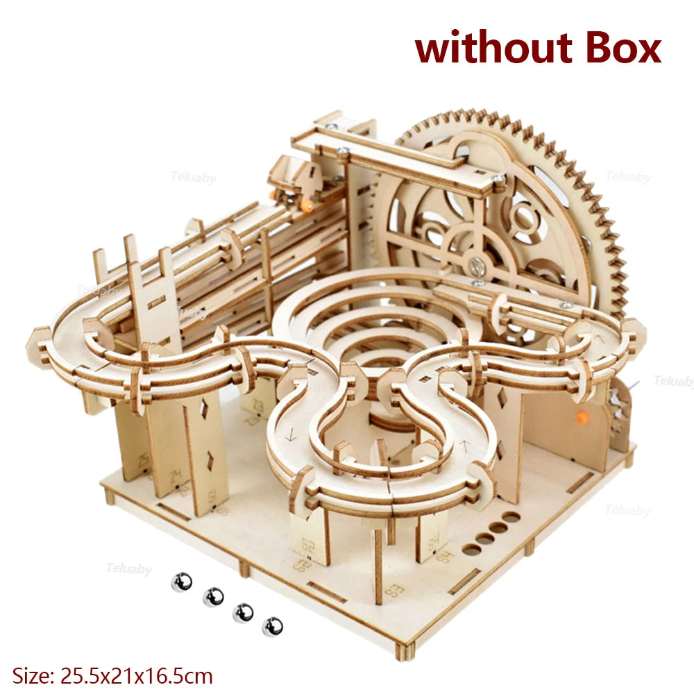 3D Wooden Marble Run Puzzle Kit | Braviixx