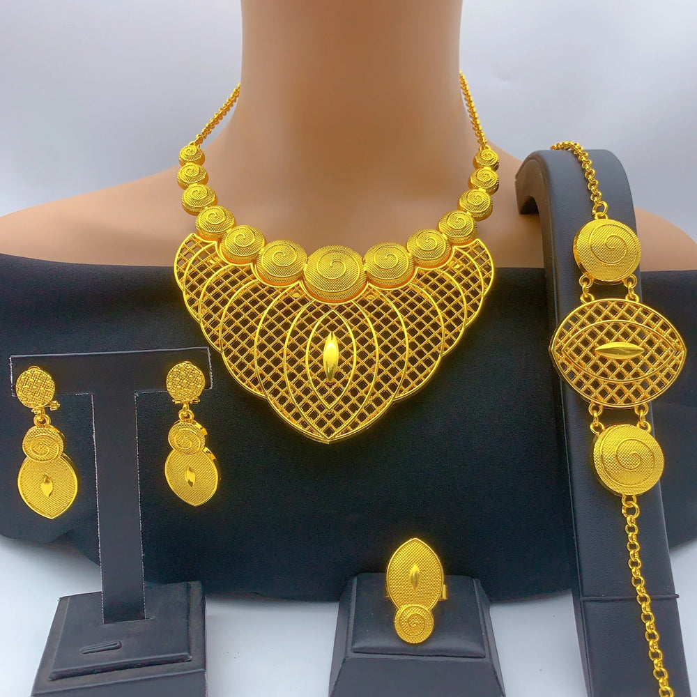 Gold-Tone Statement Jewellery Sets | Seven Designs | Braviixx
