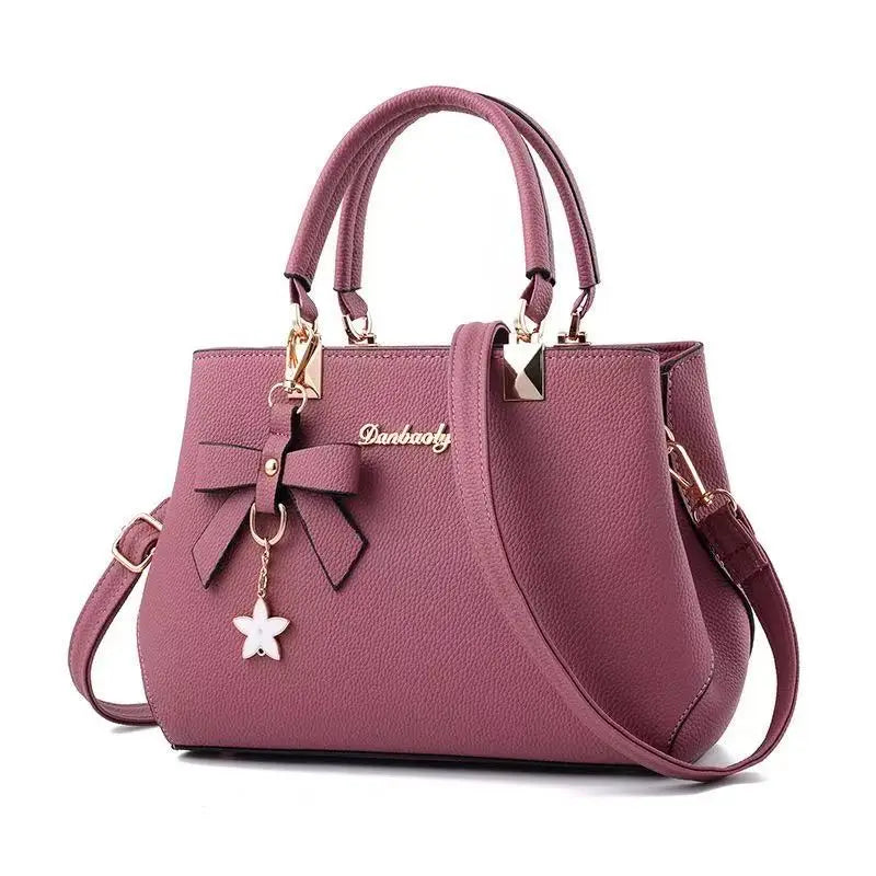 Women's Bow-Detail Handbag | Textured PU | Braviixx