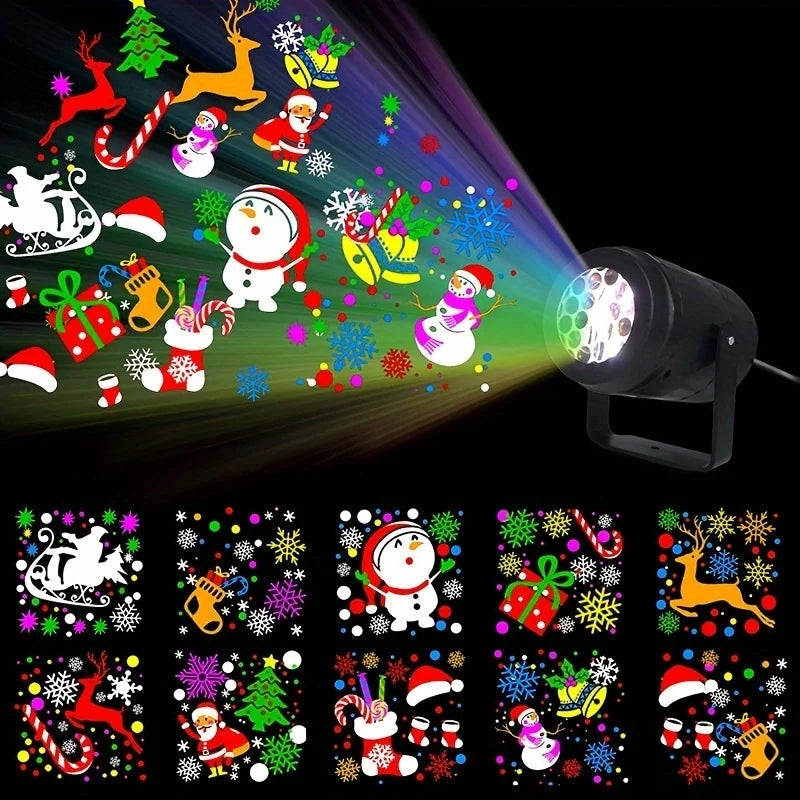 Christmas LED Projector Light | Colourful Holiday Patterns | Braviixx