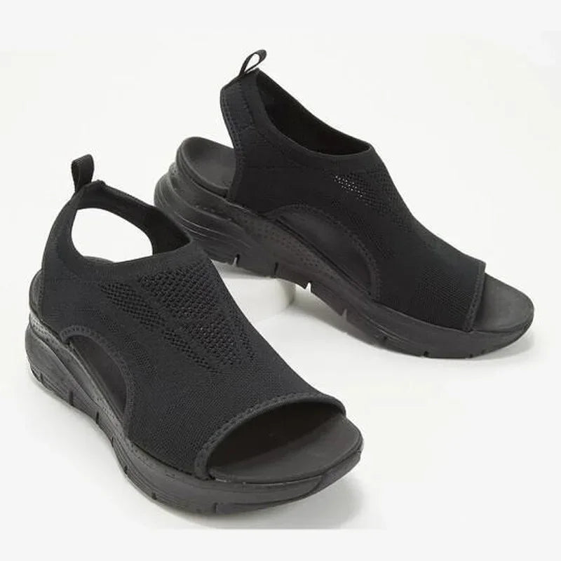 Mesh Women Sandals Female Summer Shoes 2025 Classic Breathable Slip on Sport Sandals Open Toe Platform Shoes Zapatillas De Mujer