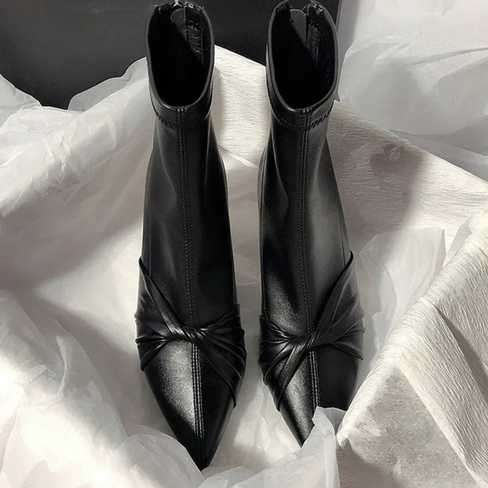 Modern Boots Patent Leather Designer Brand Luxury 2025 New Winter Ankel Boots Bow Wedding Party Dress Gladiator Women Shoes