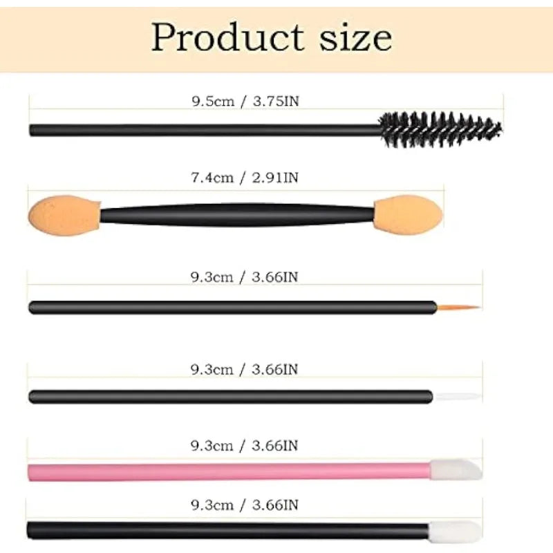 218-Piece Disposable Makeup Applicator Kit | Puffs, Brow & Mascara Tools | Braviixx
