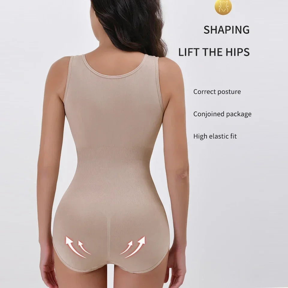 2026 New Bodysuit Shapewear with Zipper Belt Women Tummy Control Fajas Body Shaper Waist Trainer Slimming Cincher Corset Tops