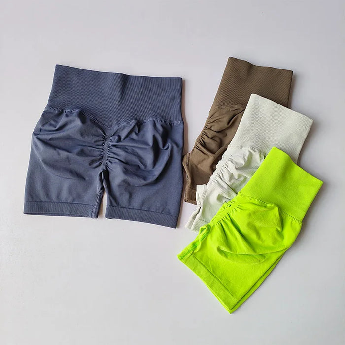 High-Waist Seamless Scrunch Biker Shorts | Butt Lift · Quick-Dry · Sport | 30 Colours | Braviixx