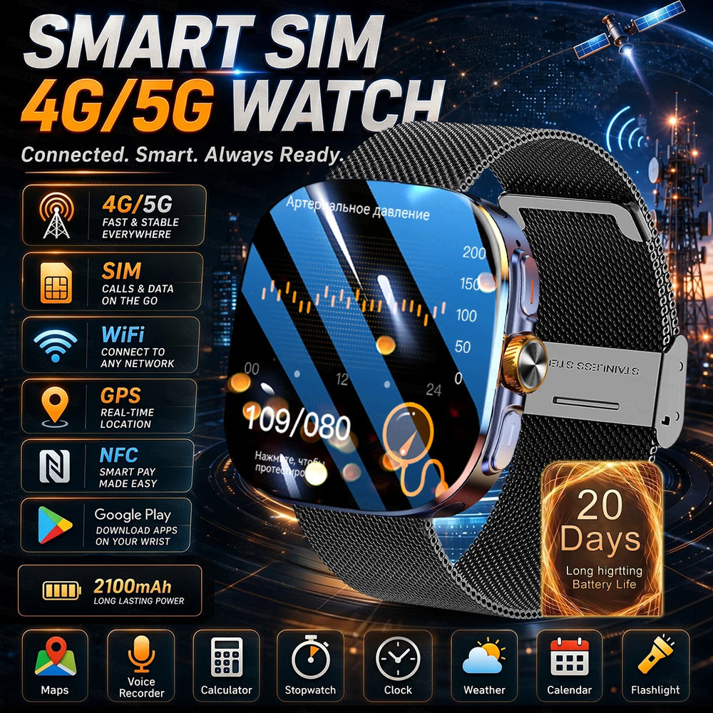 4G SIM Smartwatch | AMOLED & Rotating Camera | Braviixx