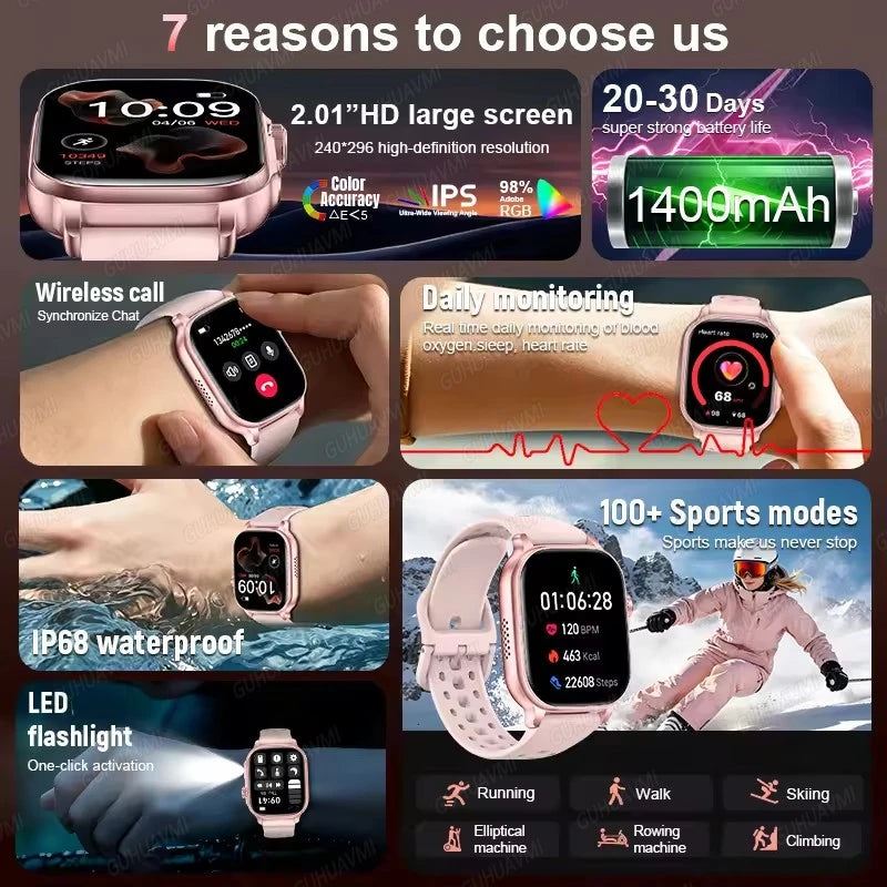 2.01-Inch Bluetooth Calling Smartwatch | Braviixx