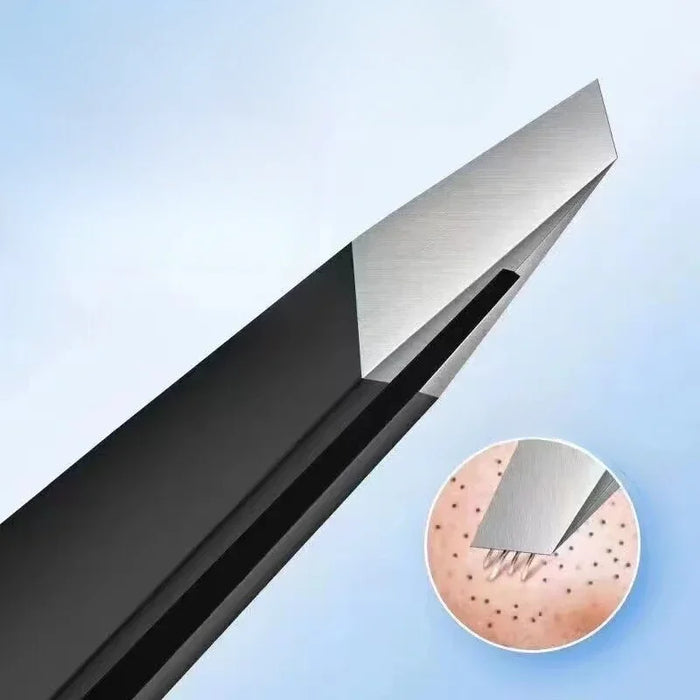 Stainless Steel Eyebrow Tweezer | Slant Tip · Flat Tip | Eyelash Application · Ingrown Hair Removal | Braviixx