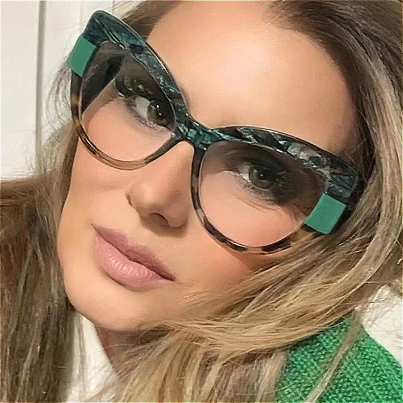ERIKOLE Oversized Cat Eye Reading Glasses | Anti Blue Light · HMC Lens · Colour Block | Plain or +1.00 to +4.00 | Braviixx