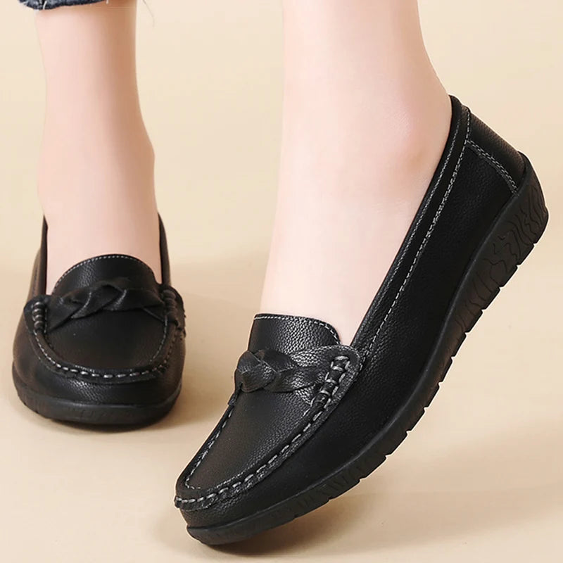 Braided-Detail Loafers | Round-Toe Slip-On Shoes | Braviixx