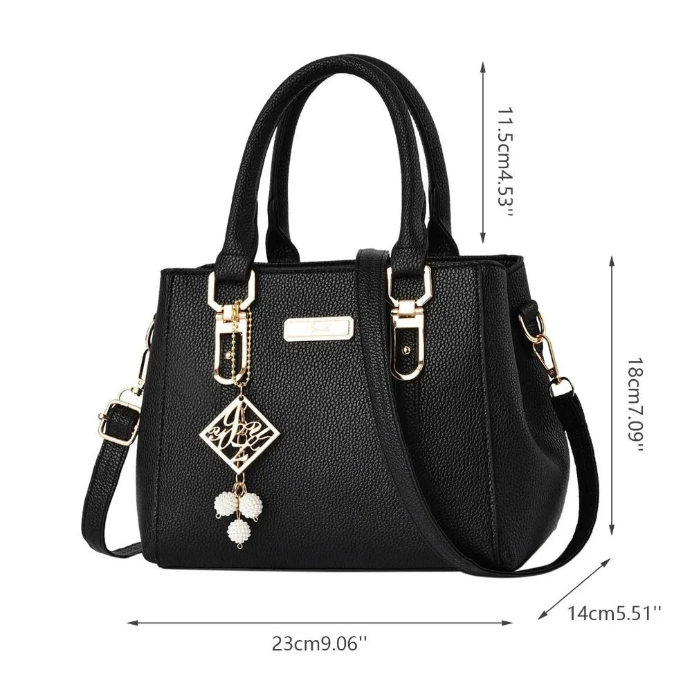 Textured Mini Tote Handbag | Twin Handles & Adjustable Strap | Braviixx