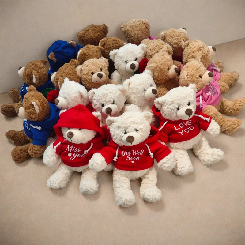 22cm Classic Plush Teddy Bear Pillow | Multiple Styles | Gift | Braviixx