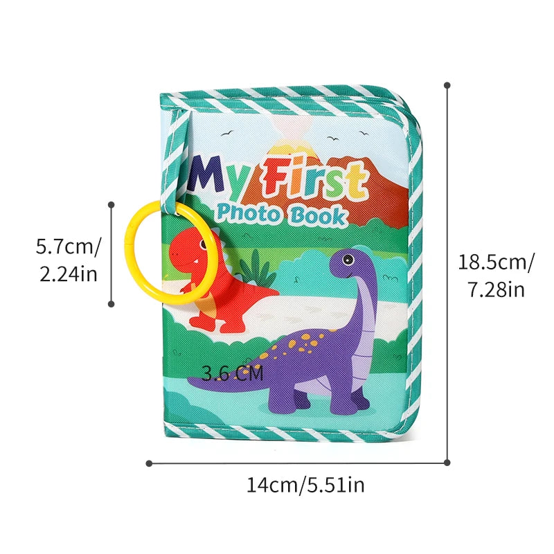 Baby Photo Album | Soft Cloth Cover, Mirror & Hanging Ring | Braviixx